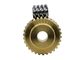 Miniature Input Worm Gear Steel 3 Lead M2.0 C1144 For Right Angle Gearbox AGMA / 7